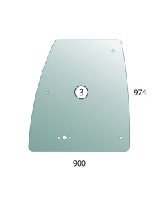 Upper door glass LH side Caterpillar