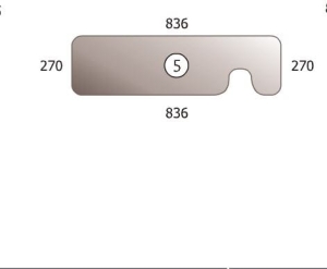 Rear glass lower Case IH