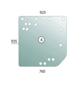 Rear glass Claas Ares, Renault Ares, Axion, Arion, Atles