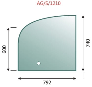 Upper door glass Claas Scorpion
