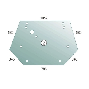 Rear glass Valtra, Valmet, Massey Ferguson