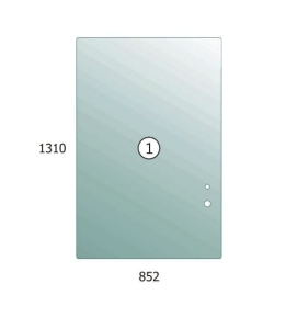 Rear glass Volvo BL 71