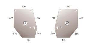 Upper door glass Case IH