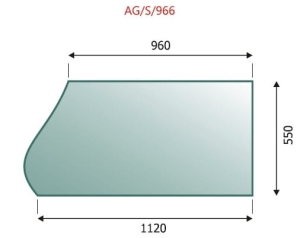 Lower door glass Deutz Fahr Agrovector 