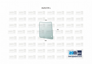 Side Glass LH New Holland TD, Case JX