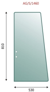 Upper door glass JCB