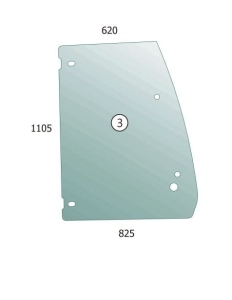 Door upper glass Volvo BL 71