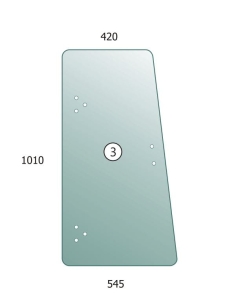 Door glass openable, Case 580