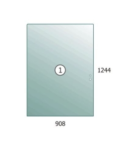 Rear glass New Holland LB 115 B, LB 110