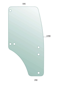 Door Glass RH for John Deere