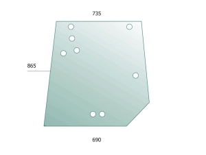 Rear Glass for Massey Ferguson