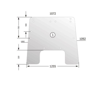 Windscreen John Deere MC1, CC2