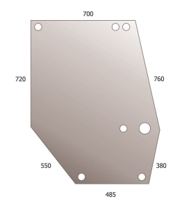 Upper Door Glass RH Case series 5000