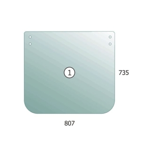 Front lower glass Cat 312, 315, 318 and other