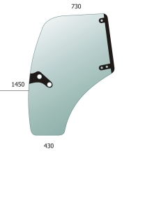 Door Glass LH Deutz Fahr Agrotron K100