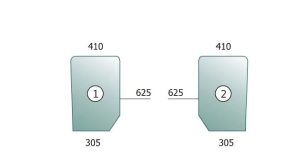 Lower windscreen Case IH, New Holland RH/LH