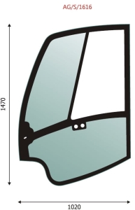 Door glass JCB JS, JZ