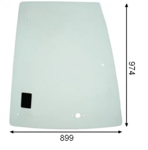 Upper door glass  CATERPILLAR 422E,F- 444E,F