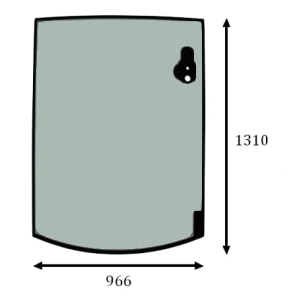 rear glass Komatsu WB