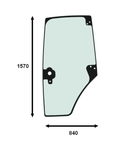 left door glass Claas Arion