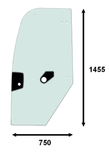 left door glass Kubota