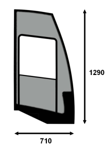 right door glass Mecalac