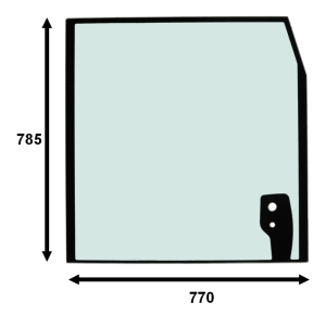 front upper glass JCB