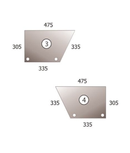Door lower glass CASE IH