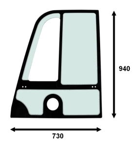 upper door glass JCB