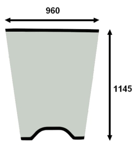 front glass Komatsu WA