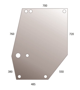 Upper Door Glass LH Case series 5000