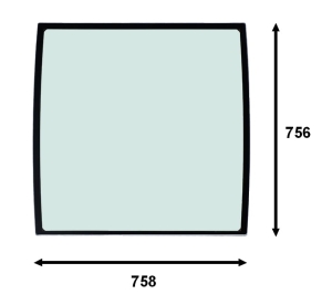 front upper  glass JCB