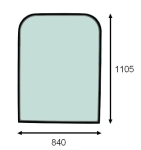 Upper front glass Cat 320D, 323D, 345D, 300E