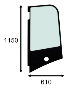 left side glass  Kubota KX