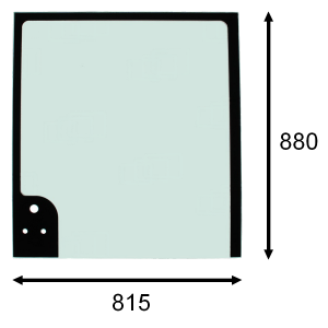 front upper glass Terex TC