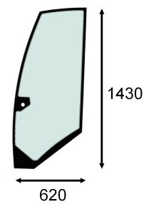 left door glass Mecalac