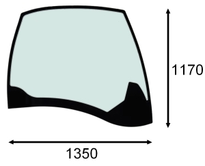 right side glass Mecalac