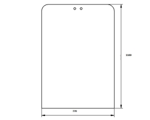 front upper glass Liebherr 