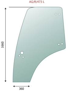 Door glass right or left side Ursus