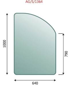 Right side upper glass JCB