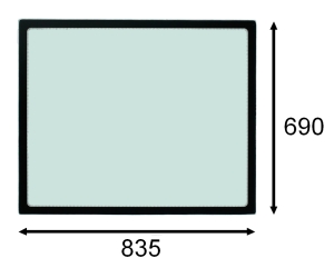 rear glass Kubota KX