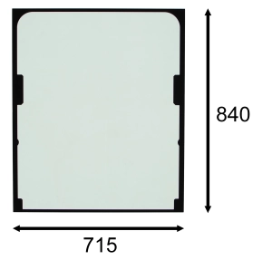 front upper glass Kubota KX
