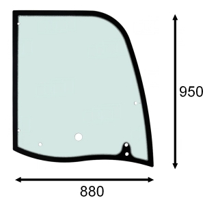 right side glass Giant Doosan Develon