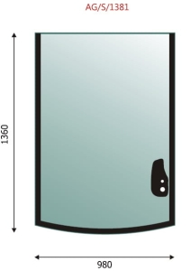 Rear glass 	Volvo BL61B, BL71B