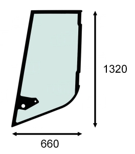 left door glass Liebherr Claas