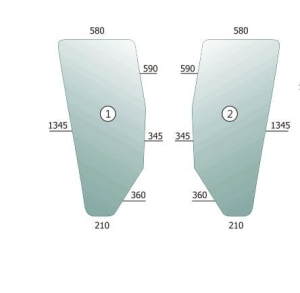 Door glass LH/RH Fiat Agri DT