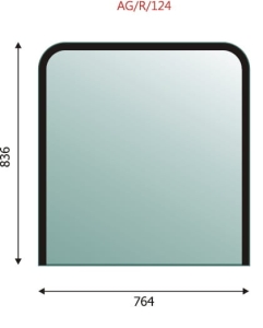 Front upper glass JCB JS