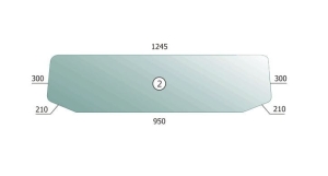 Lower rear glass Ford