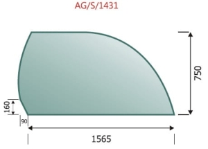Right side glass Claas Scorpion 