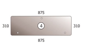 Rear glass lower Case IH